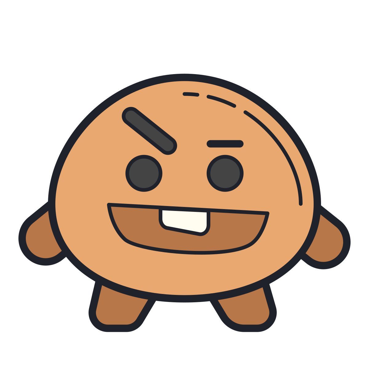 color hand drawn style bt21 令人震惊 icon