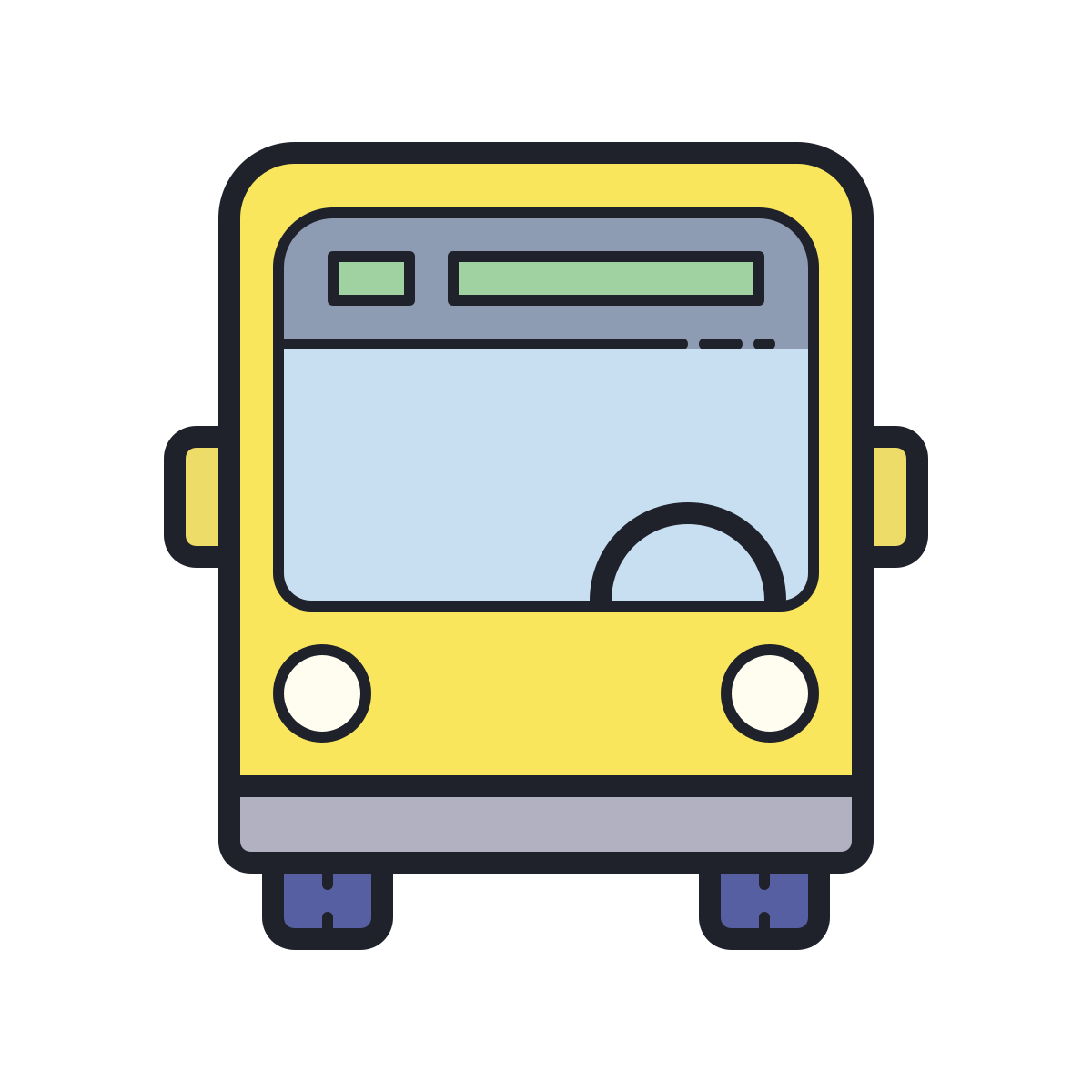 color hand drawn style bus  v2 icon