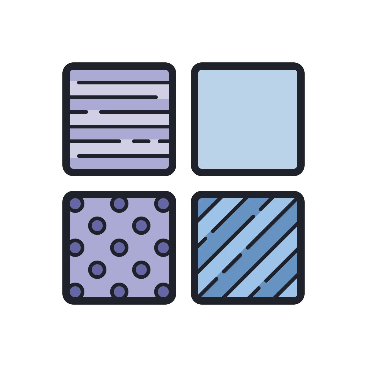 color hand drawn style kategorisieren icon