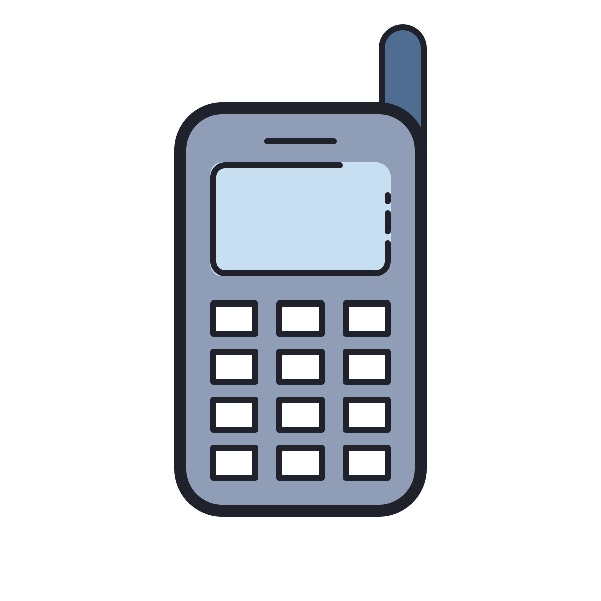 color hand drawn style 手机 icon