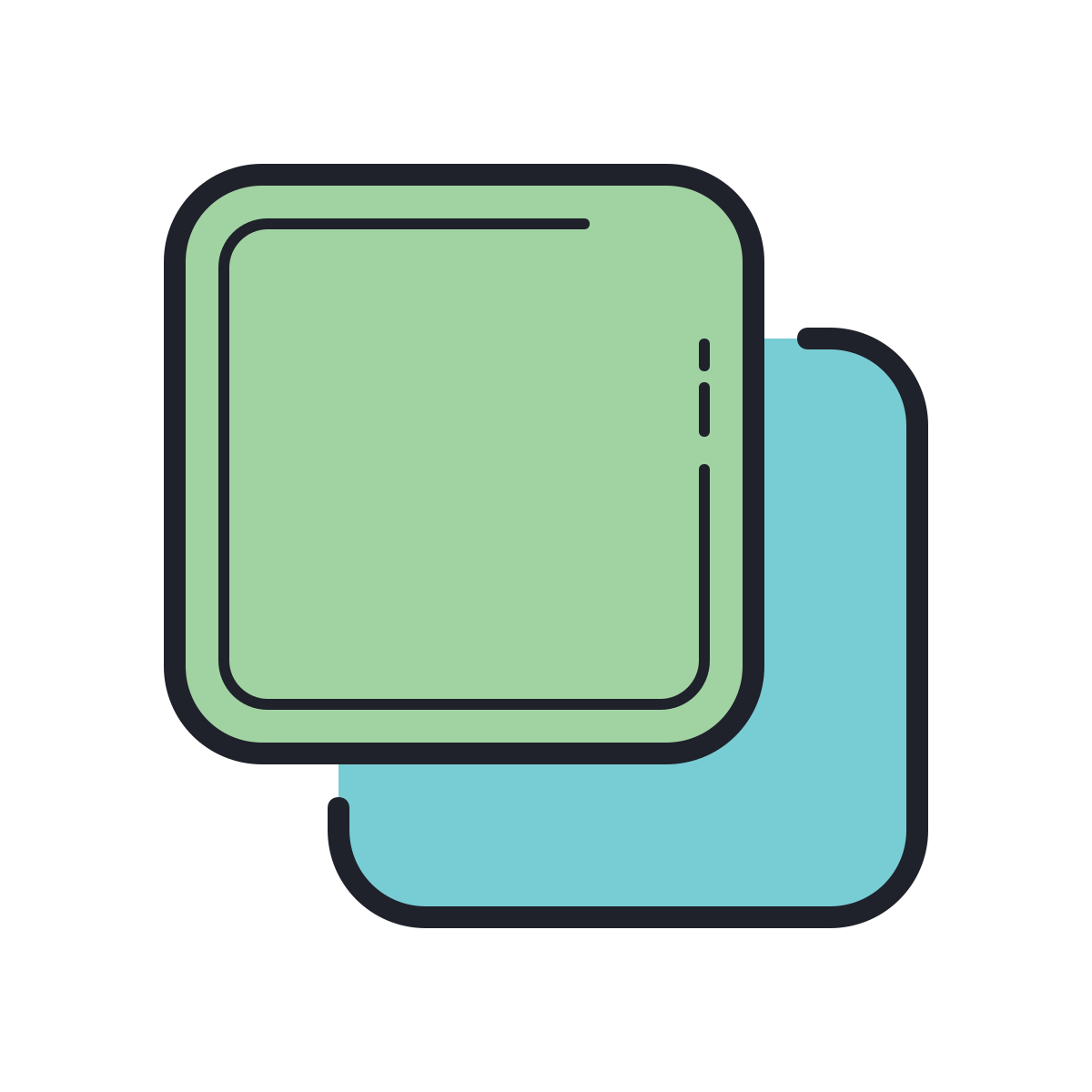 color hand drawn style check all  v2 icon