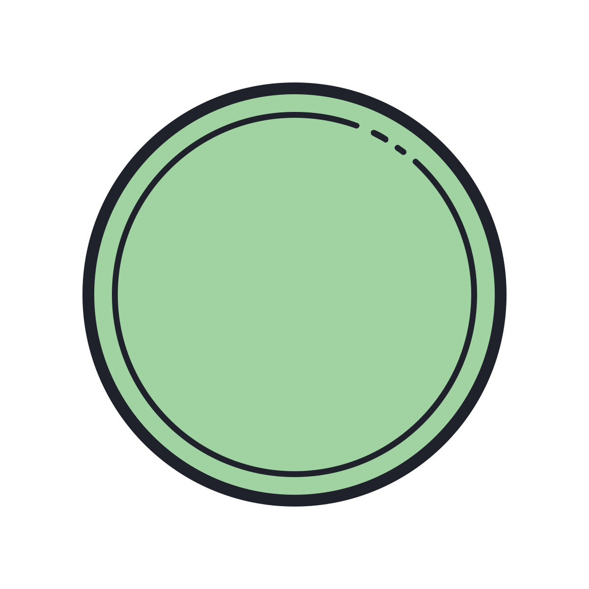 color hand drawn style checked  v2 icon