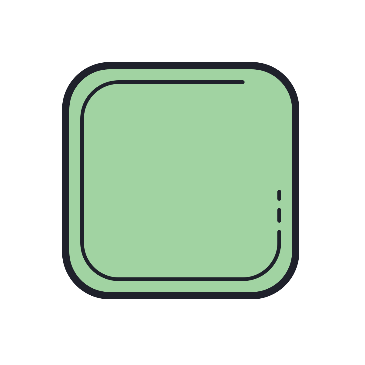 color hand drawn style checkmark  v2 icon
