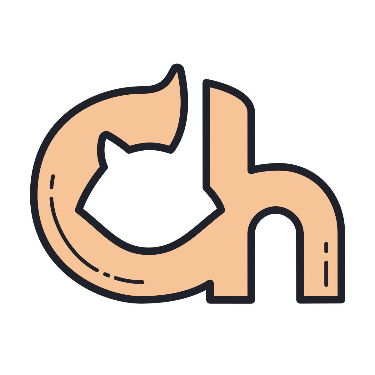 color hand drawn style música chillhop icon