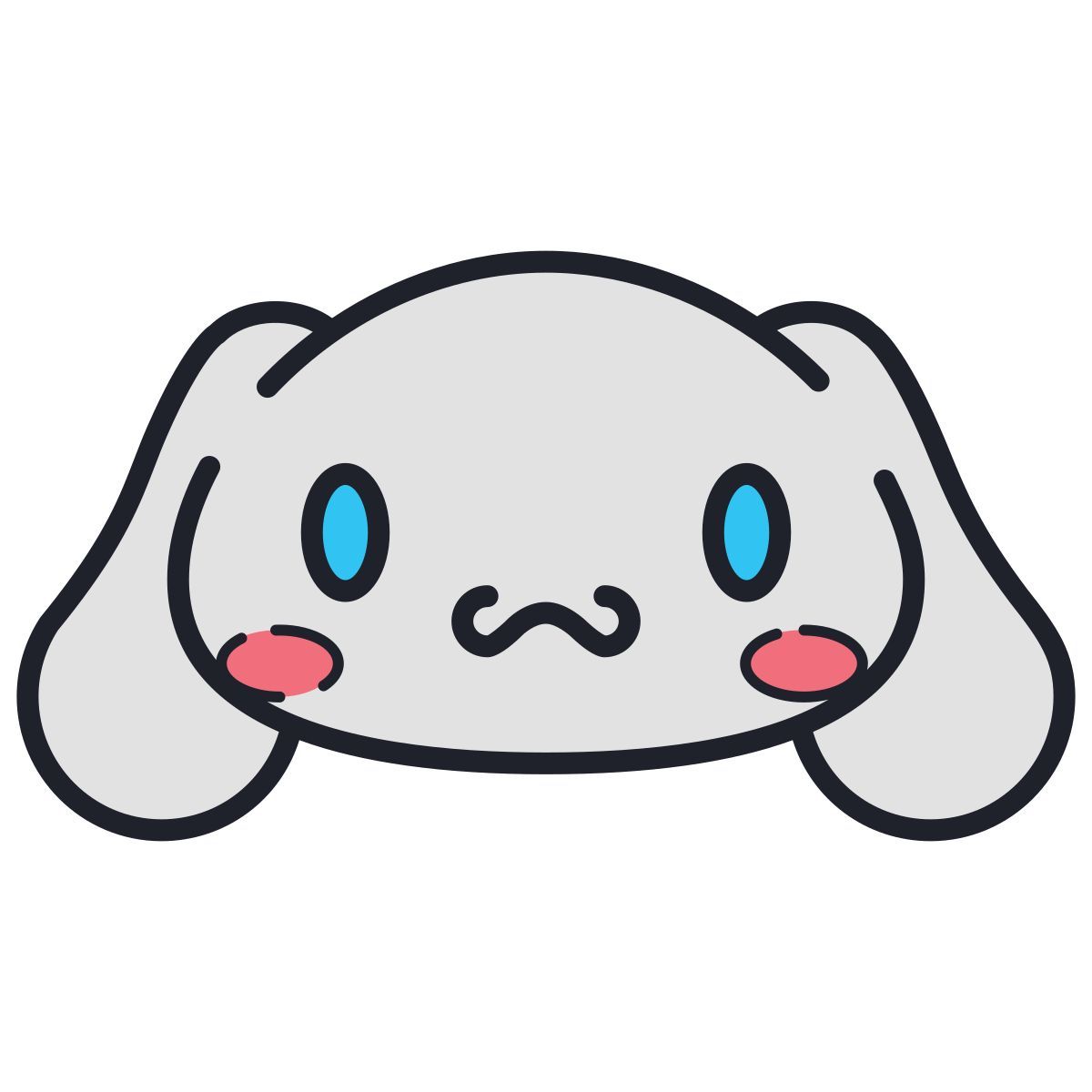 color hand drawn style cinnamoroll icon