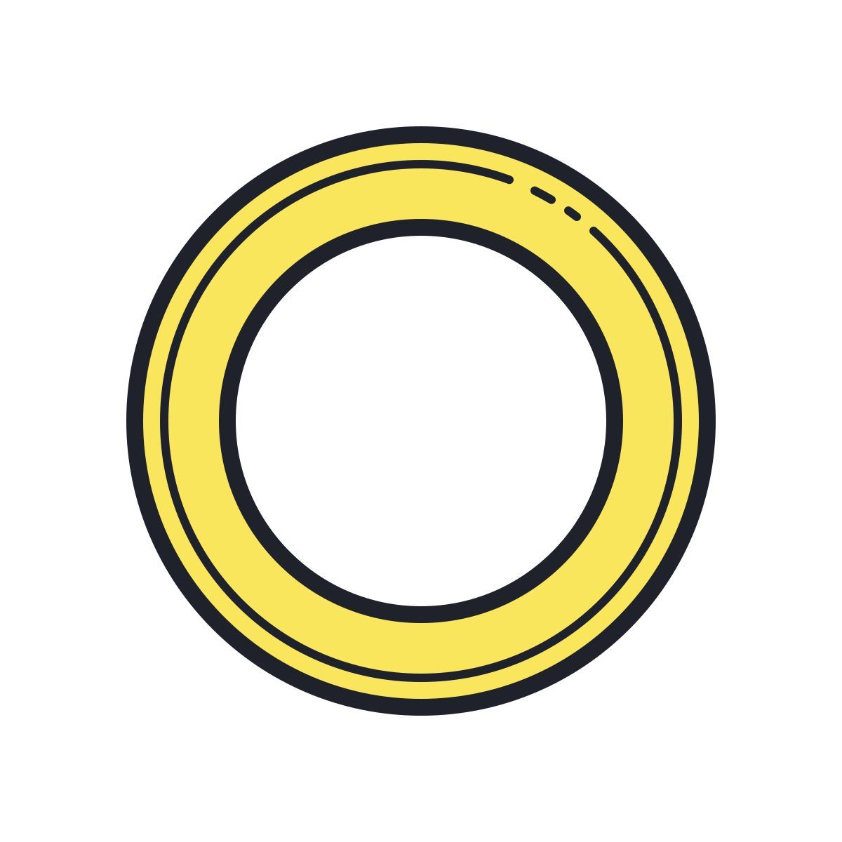 color hand drawn style cerchio icon