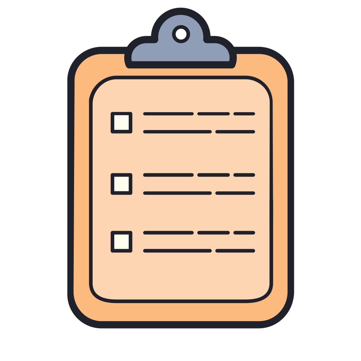 color hand drawn style zwischenablage icon