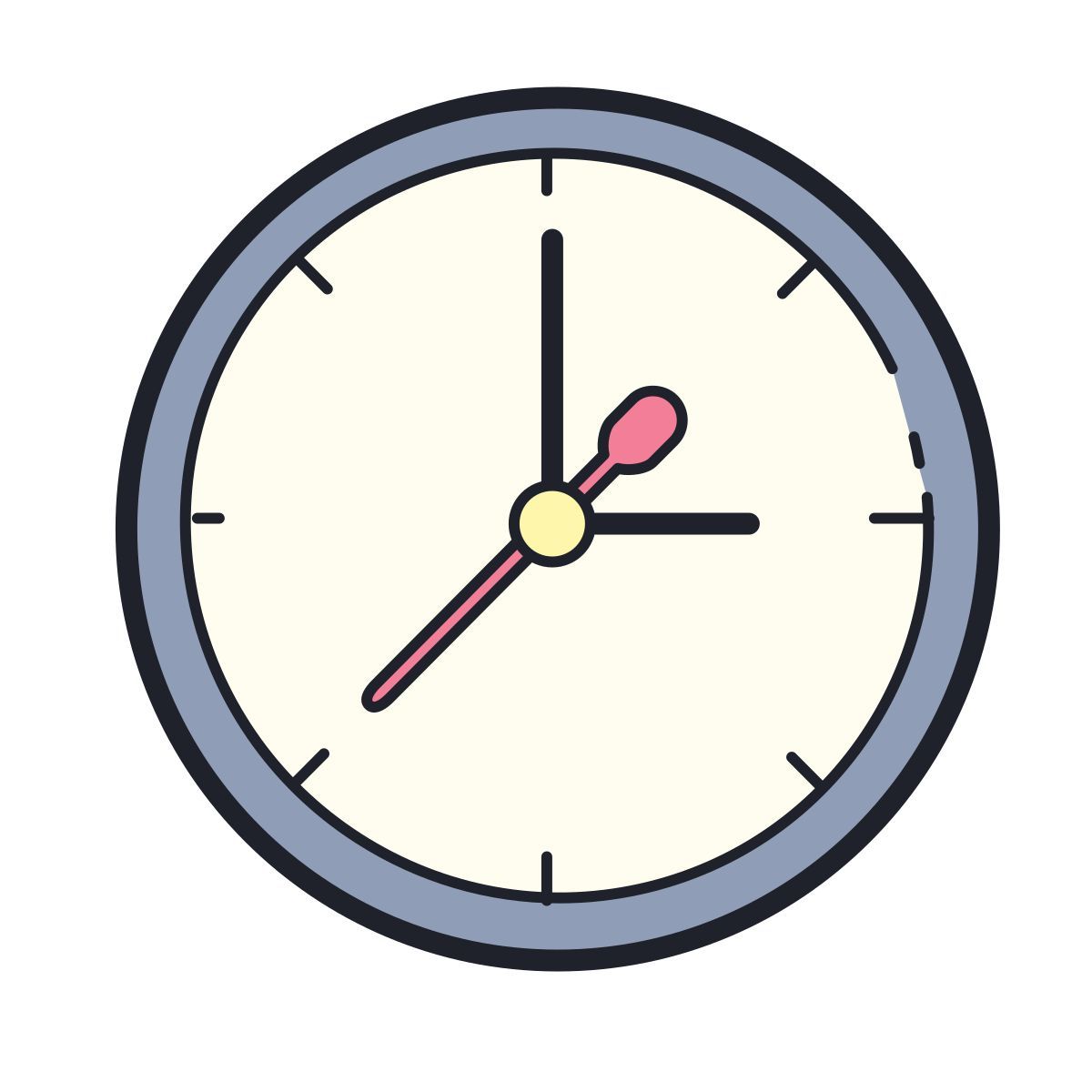 color hand drawn style 时钟 icon