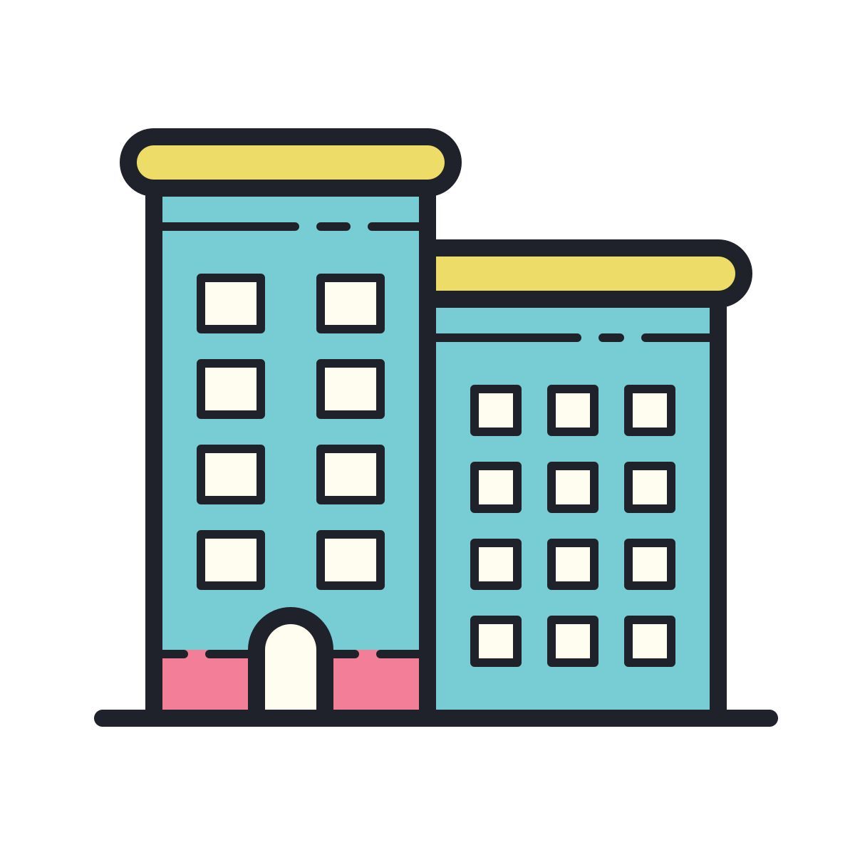 color hand drawn style unternehmen icon