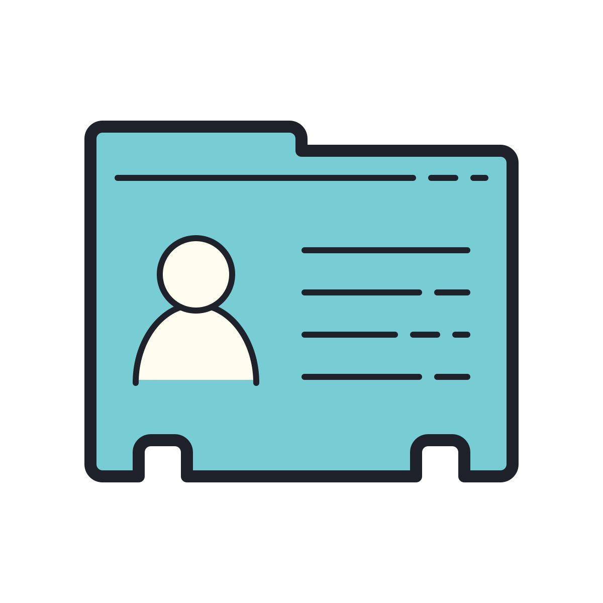 color hand drawn style contact icon