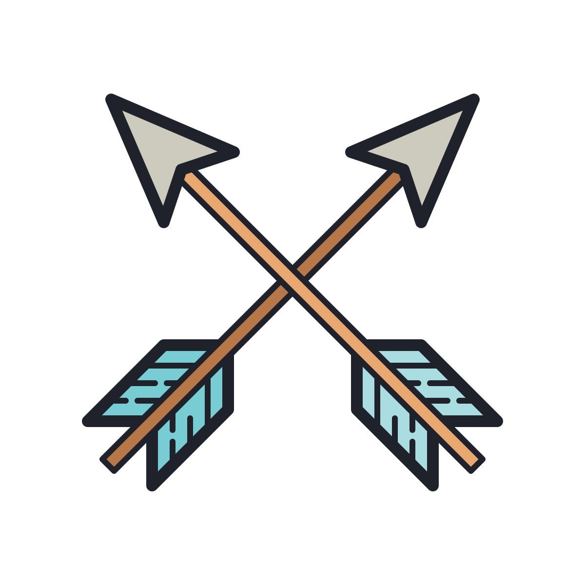 color hand drawn style 화살표 icon