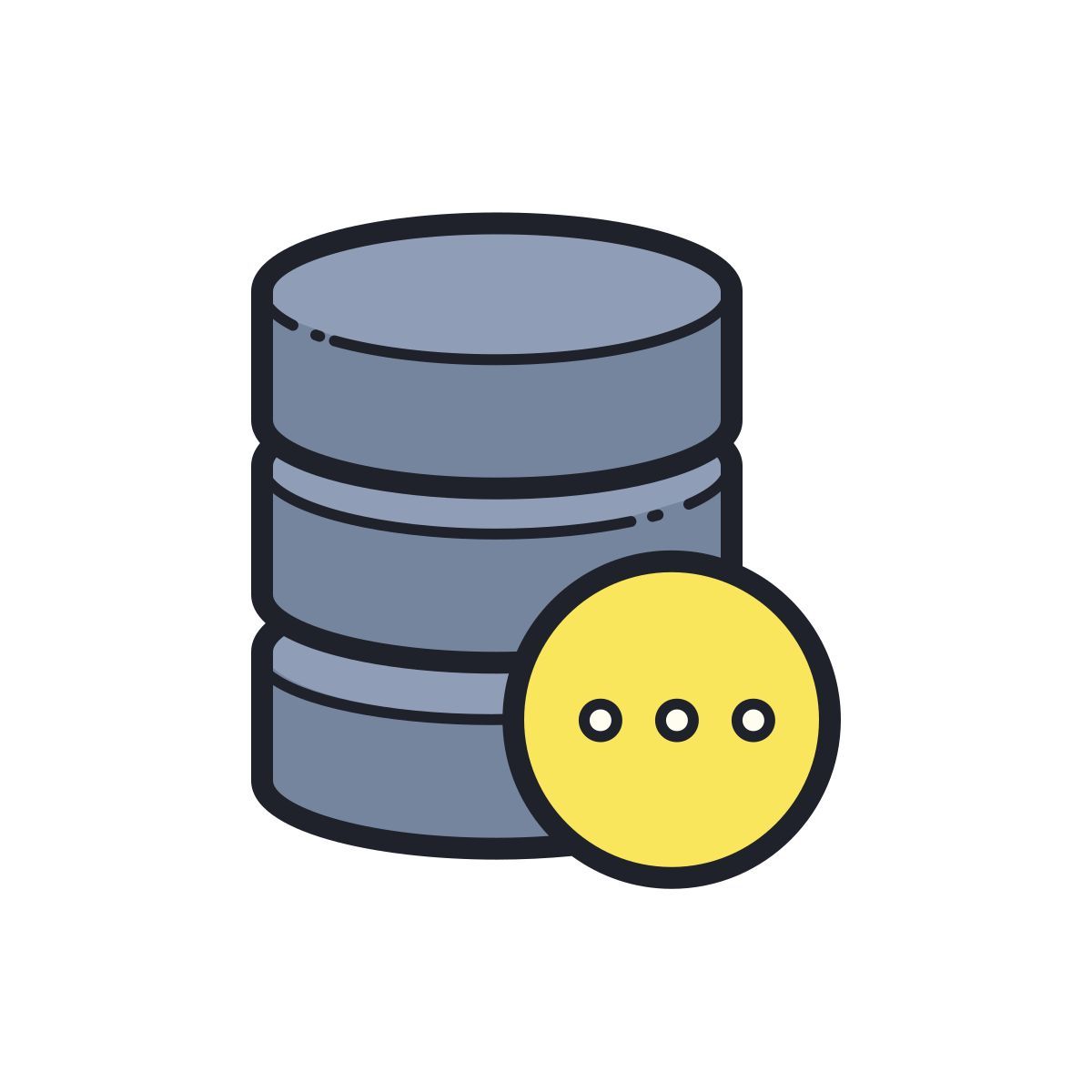 color hand drawn style 数据库选项 icon