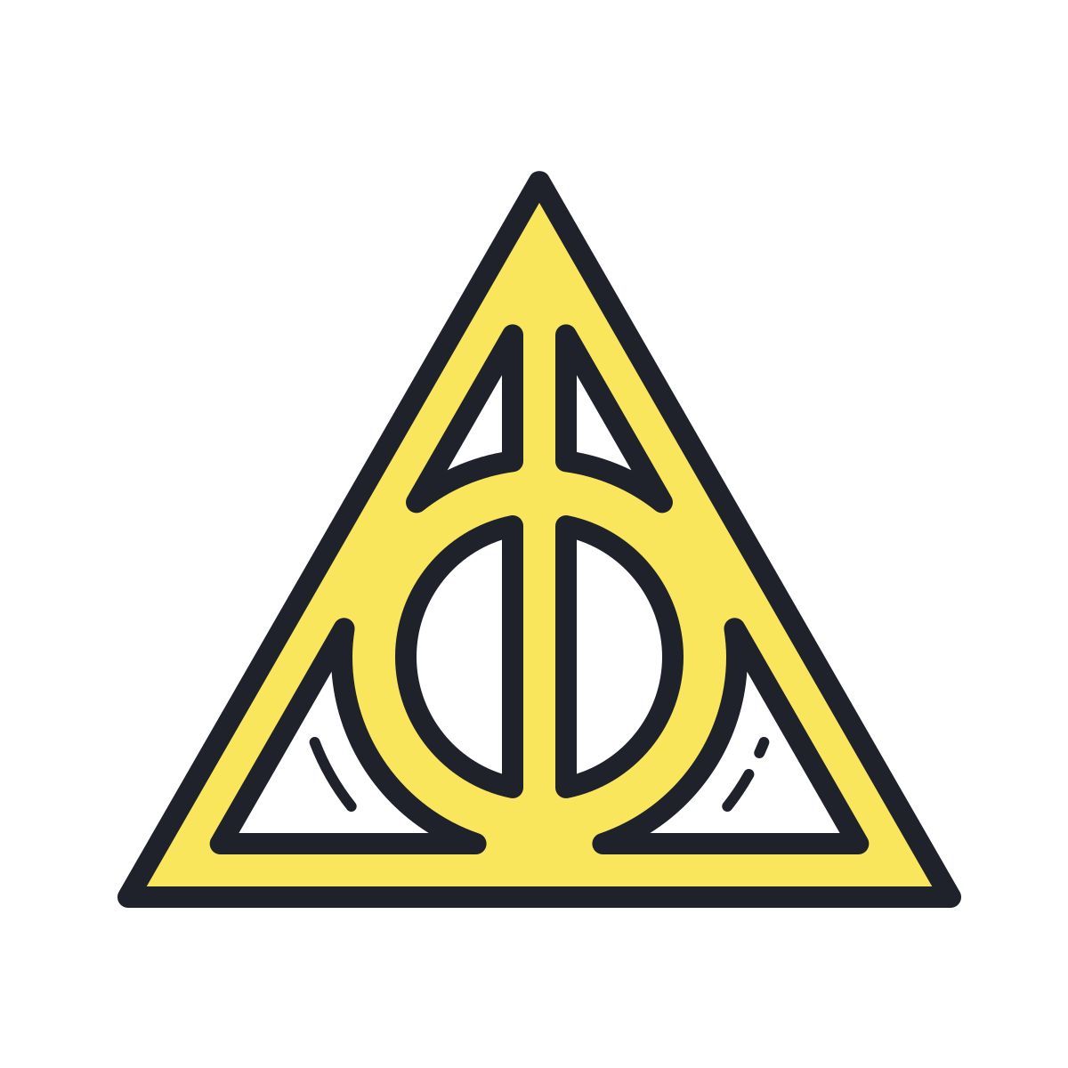 color hand drawn style 死亡圣器 icon