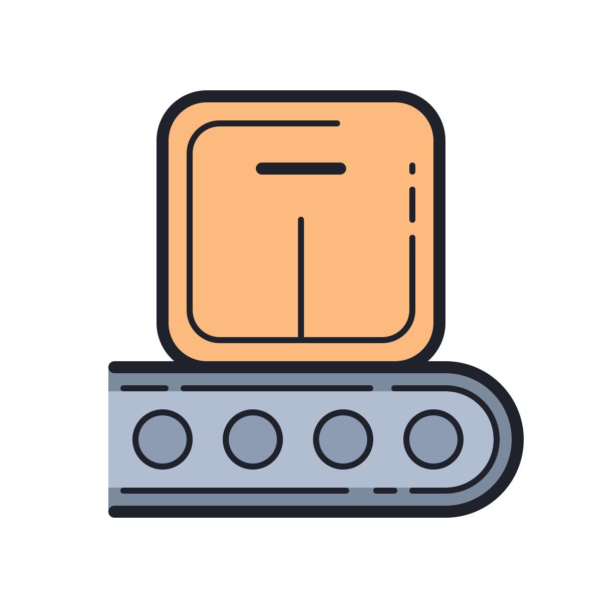 color hand drawn style distribuzione icon