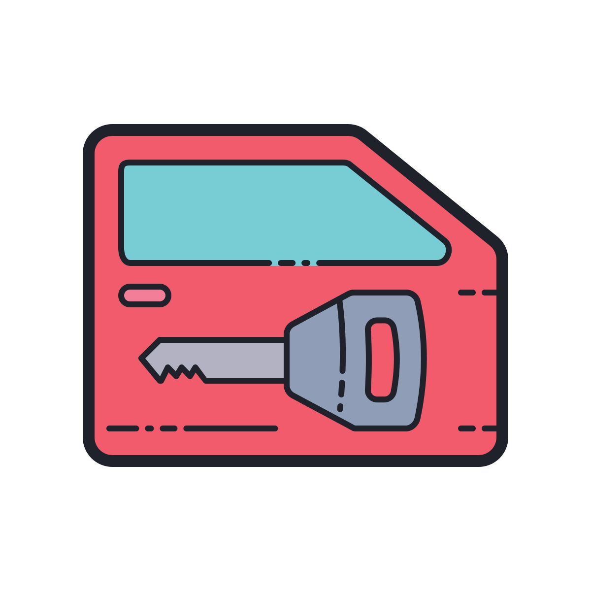 color hand drawn style 门锁 icon