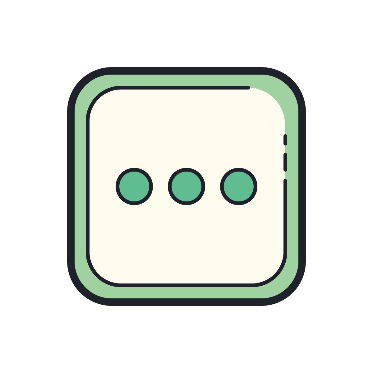 color hand drawn style dots loading  v3 icon
