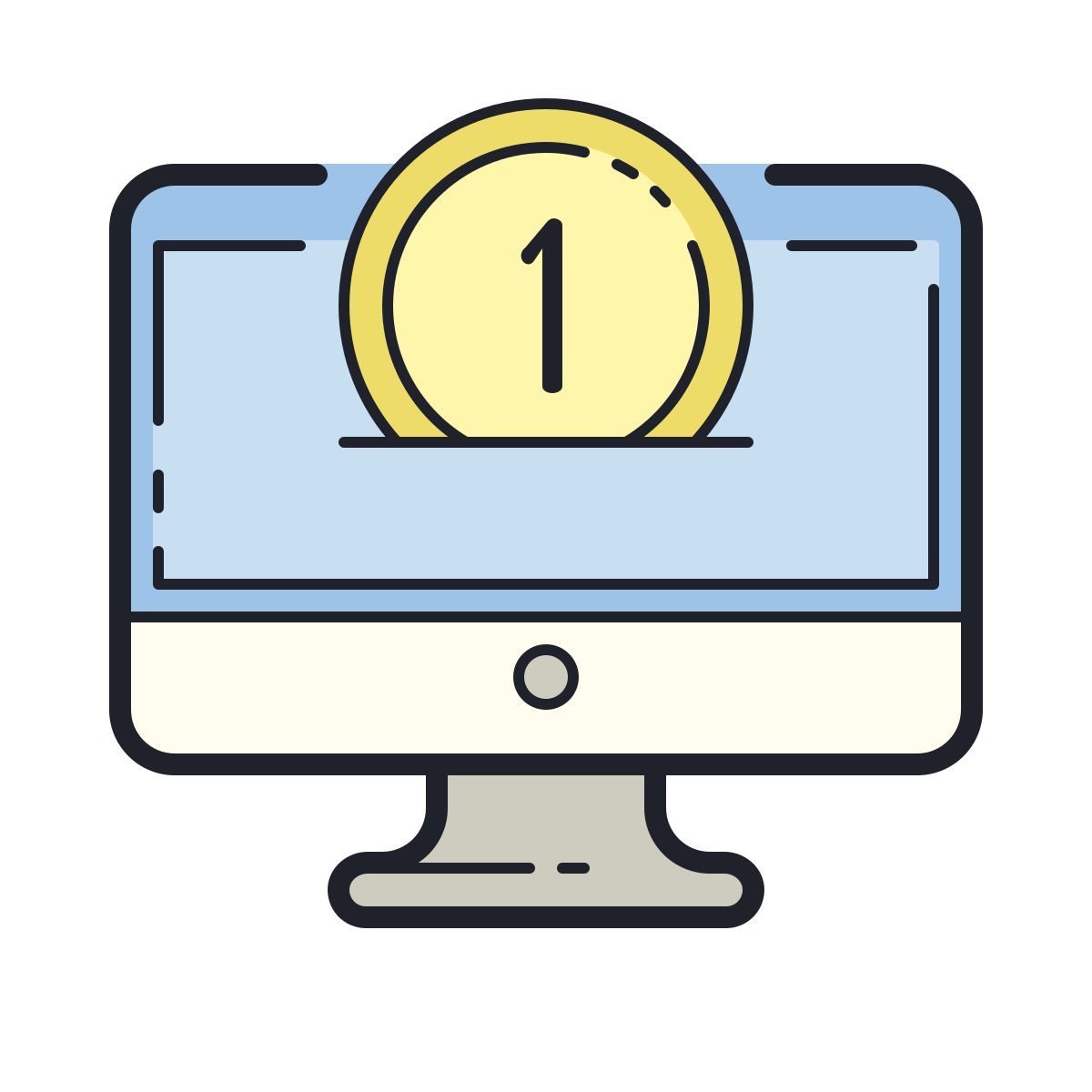 color hand drawn style e commerce icon