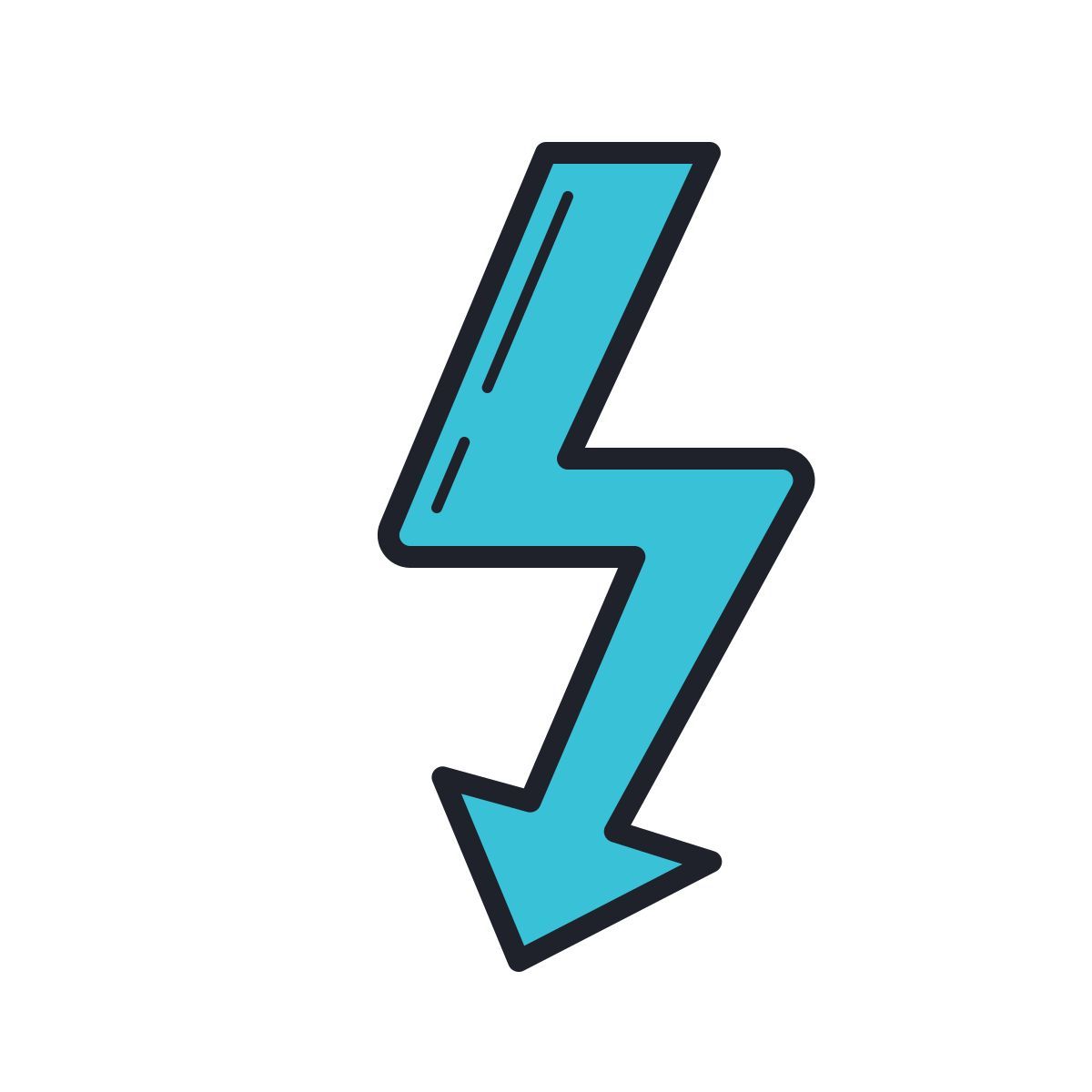 color hand drawn style elettricità icon