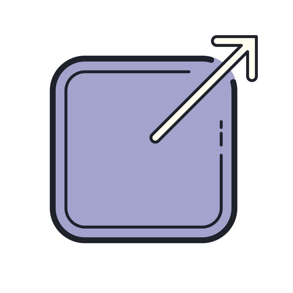 color hand drawn style 外部链接 icon