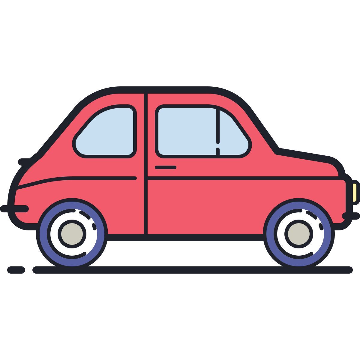 color hand drawn style auto icon