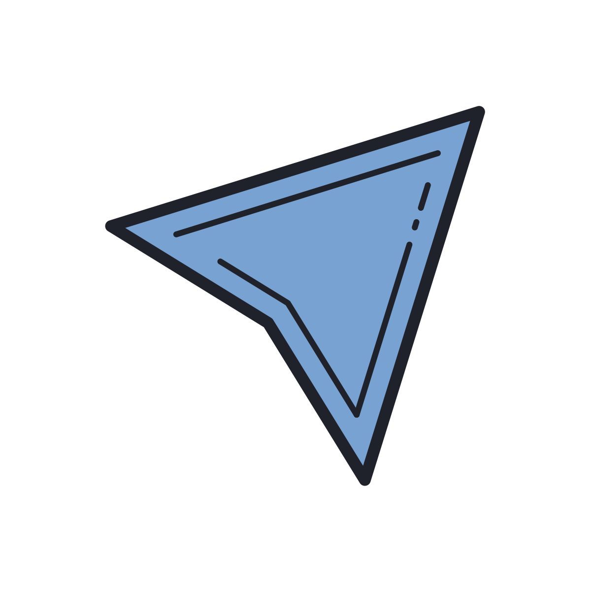 color hand drawn style enviar e mail icon