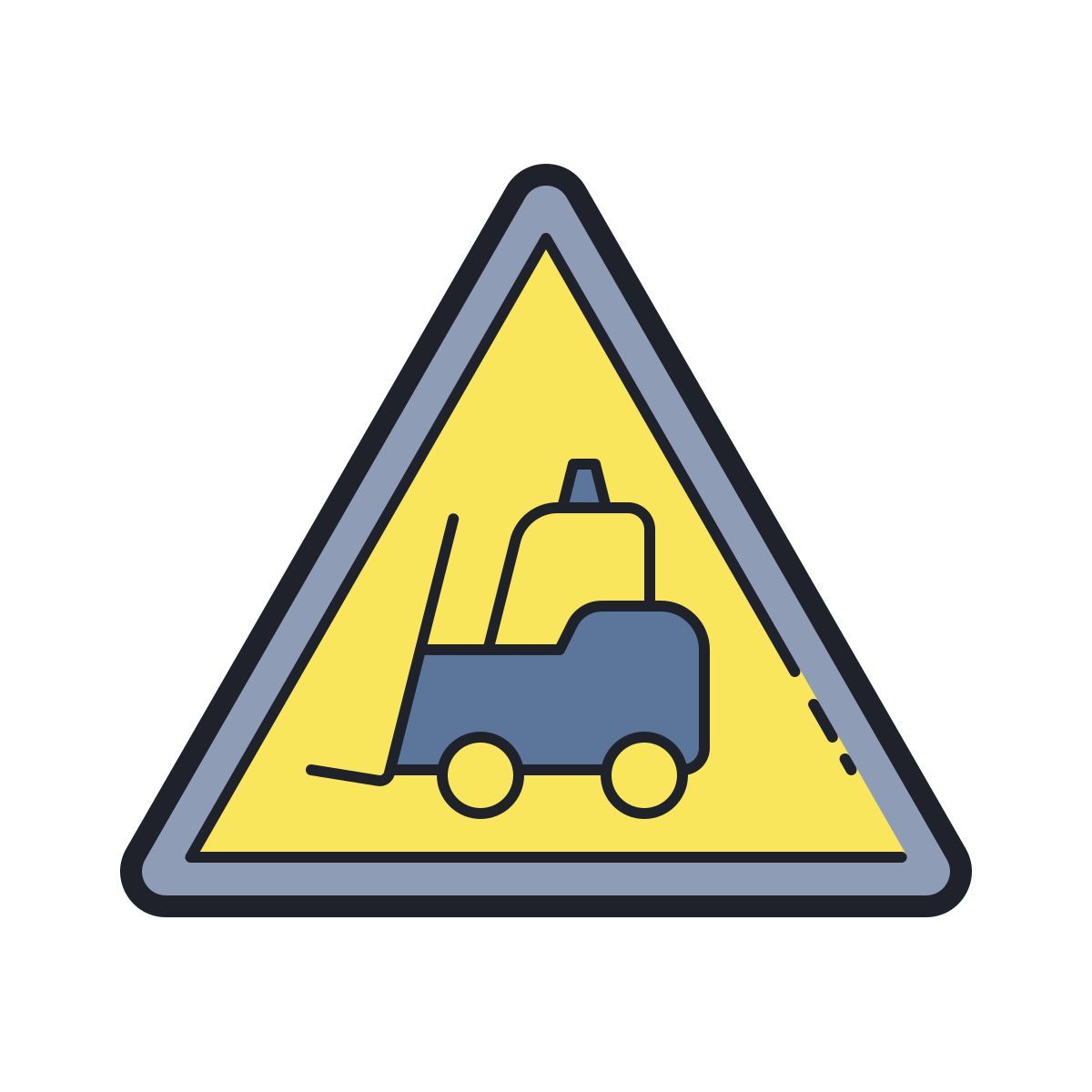 color hand drawn style gabelstapler icon