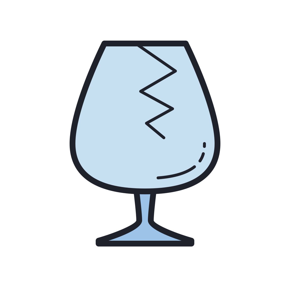 color hand drawn style fragile icon