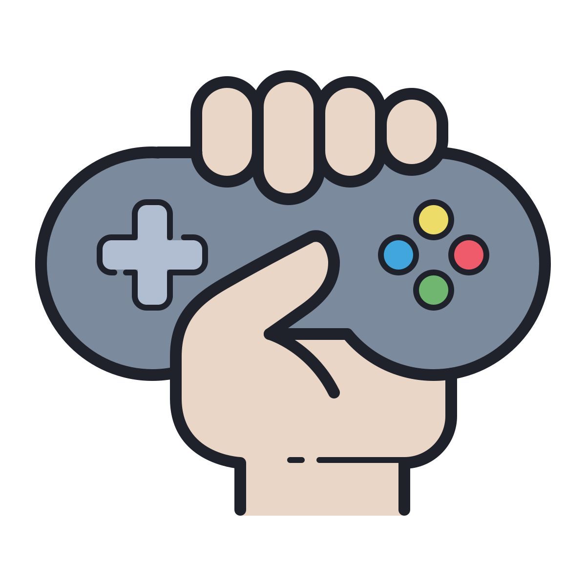 color hand drawn style gaming icon