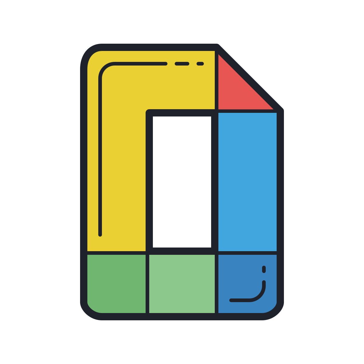 color hand drawn style documenti google icon