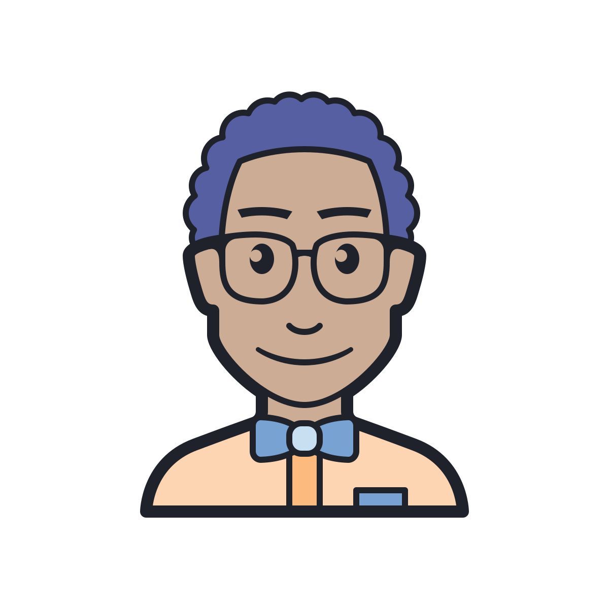 color hand drawn style account male icon