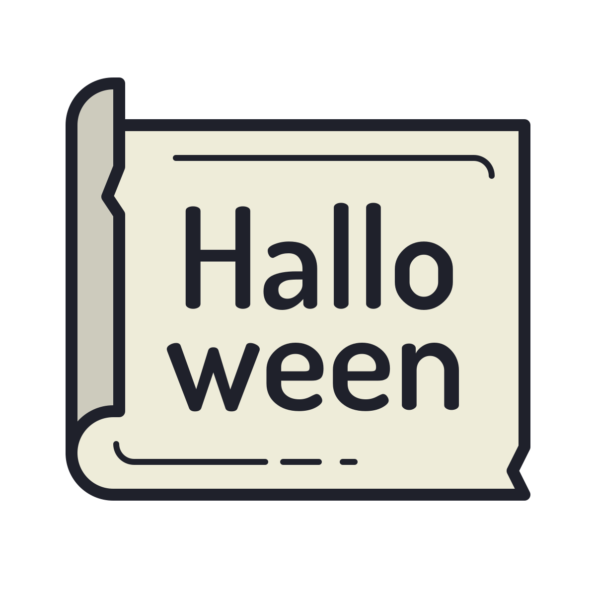 color hand drawn style halloween icon