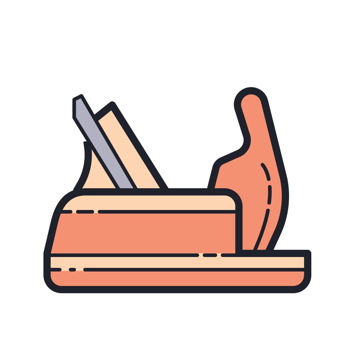 color hand drawn style aereo di carta icon