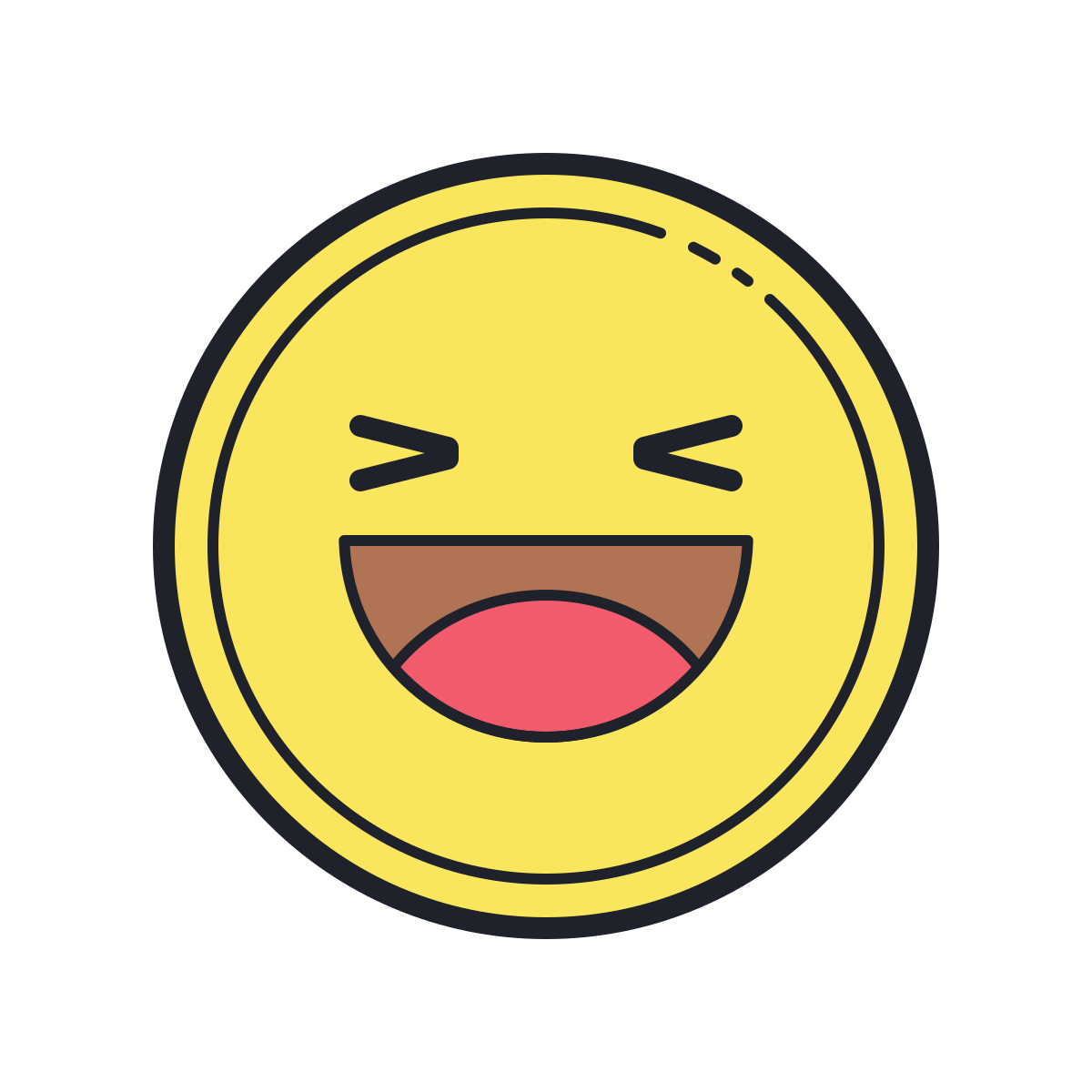 color hand drawn style happy  v2 icon