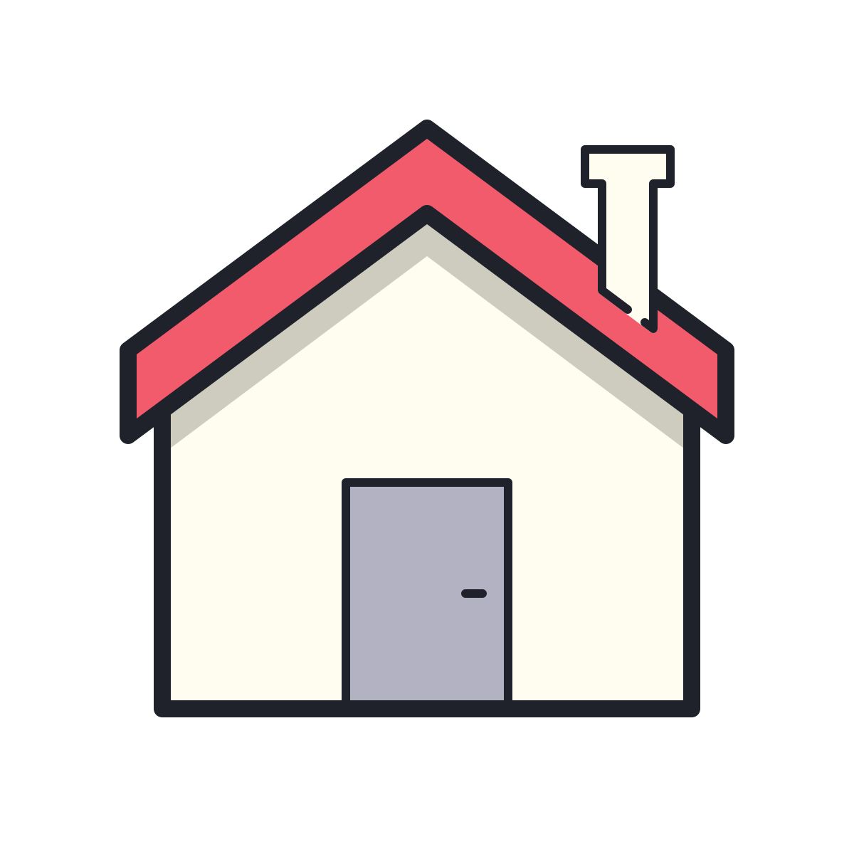 color hand drawn style home page icon