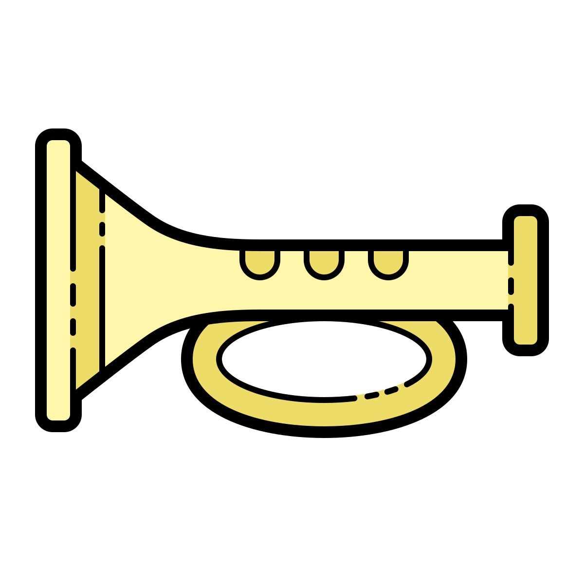 color hand drawn style corno icon
