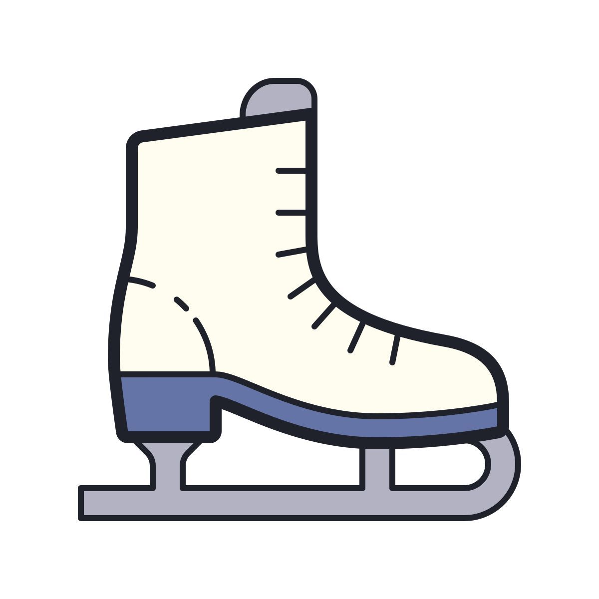 color hand drawn style pattinaggio sul ghiaccio icon