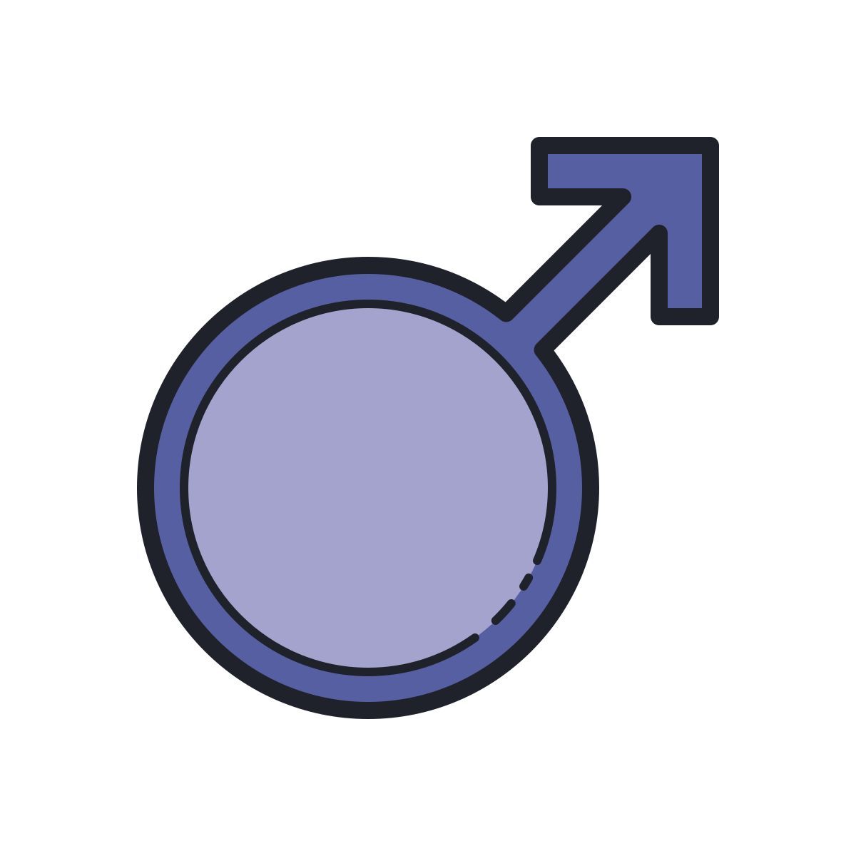 color hand drawn style mâle icon