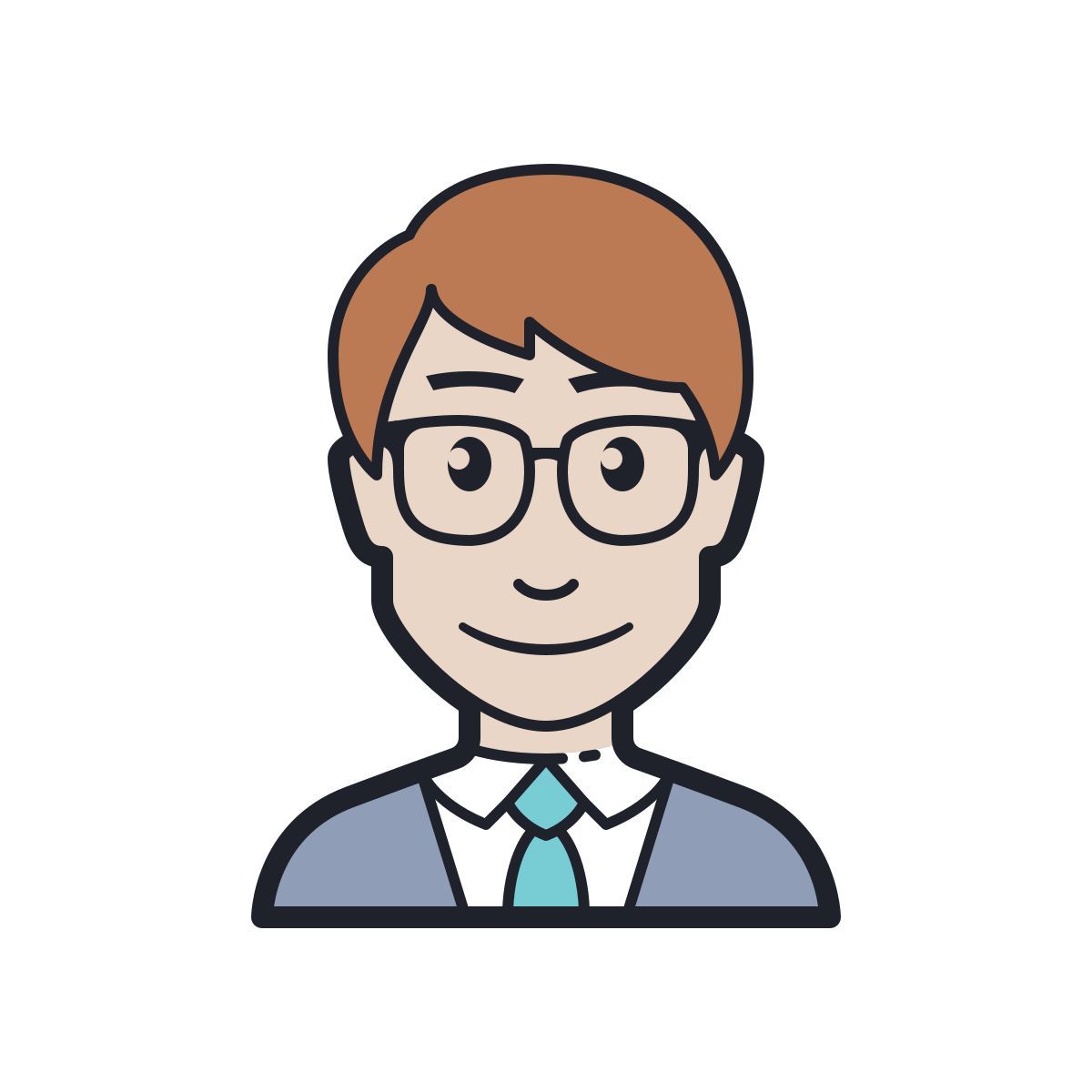 color hand drawn style manager icon