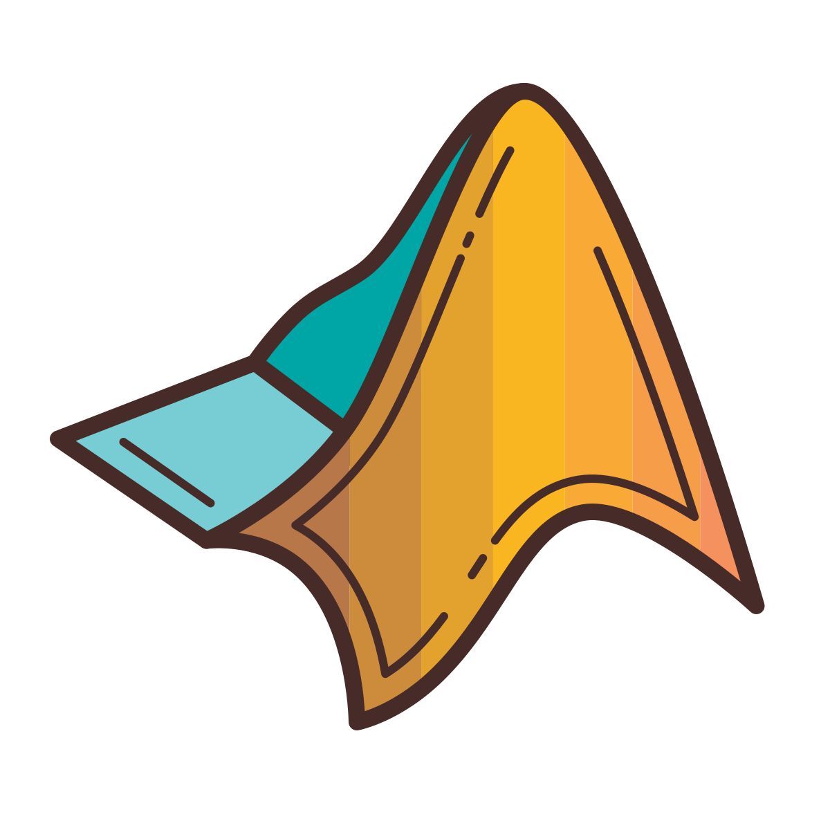 color hand drawn style matlab icon