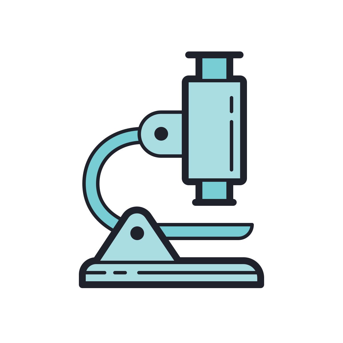 color hand drawn style microscope icon