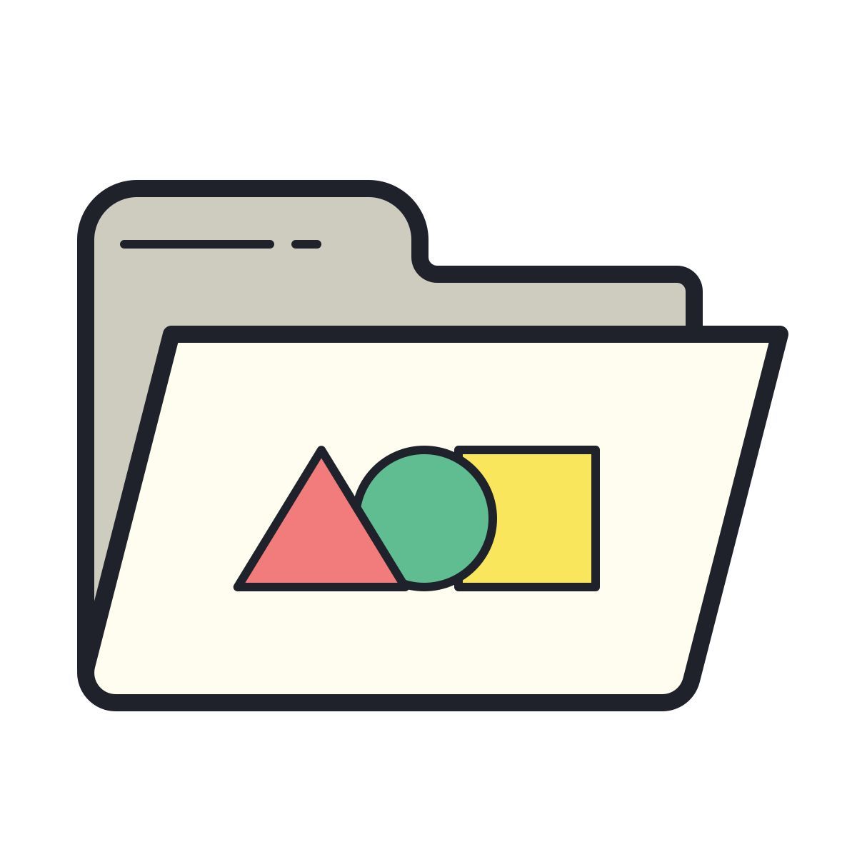 color hand drawn style 기타 폴더 icon