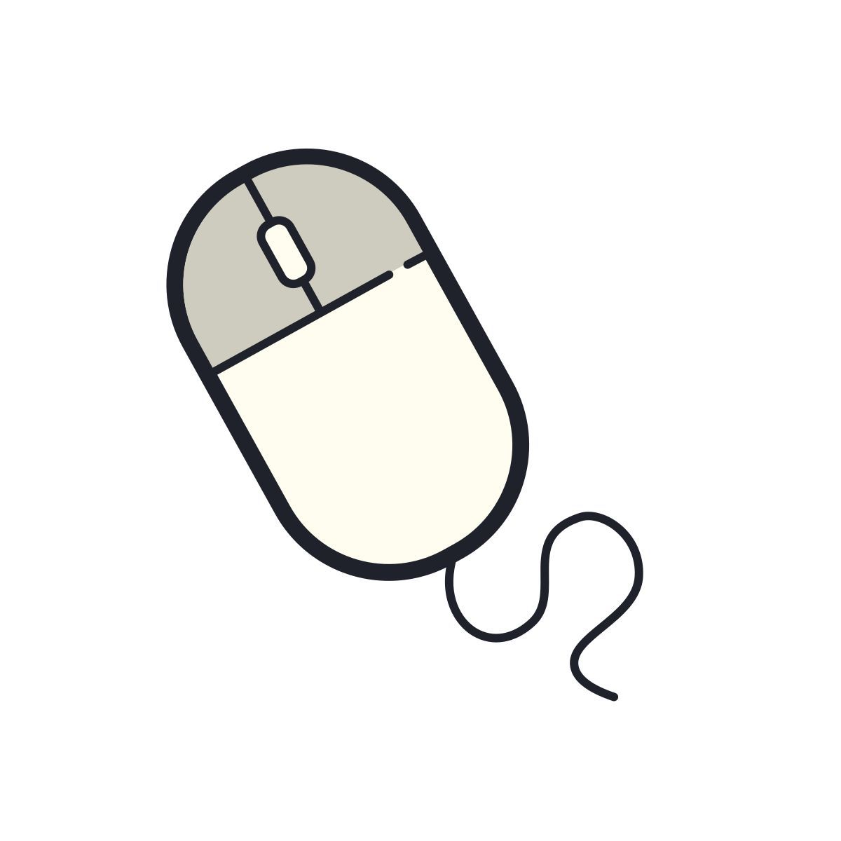 color hand drawn style 鼠标 icon