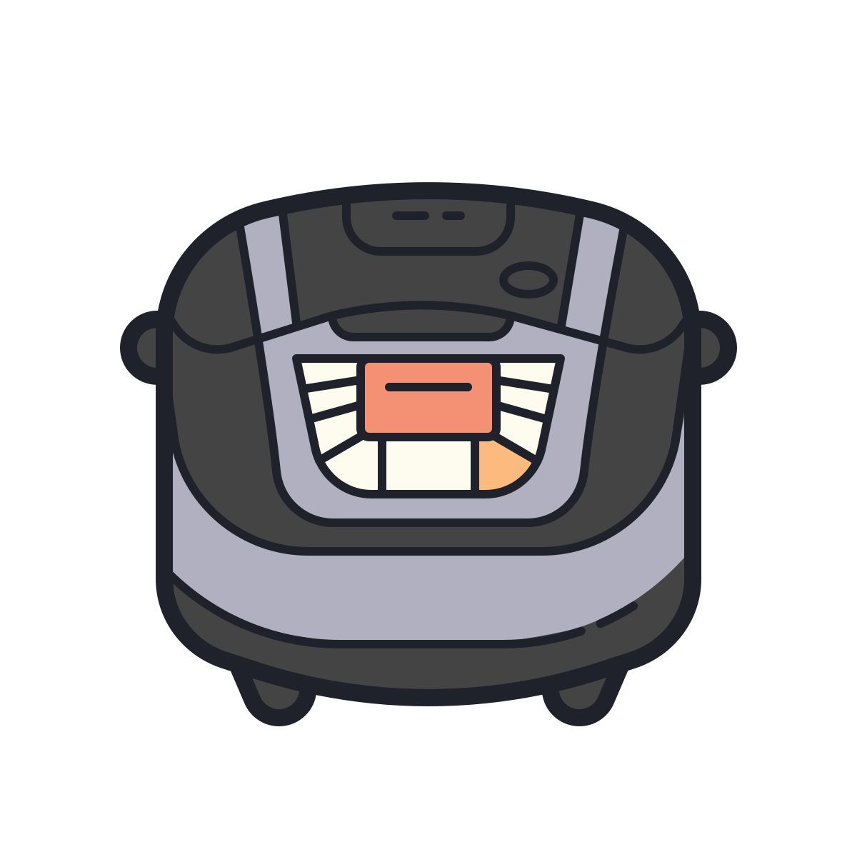 color hand drawn style multicooker icon
