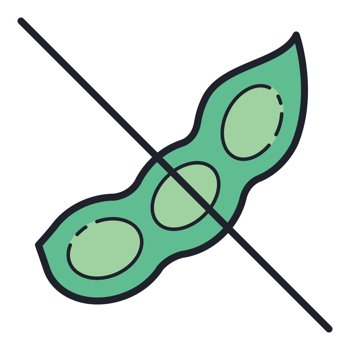 color hand drawn style 没有大豆 icon