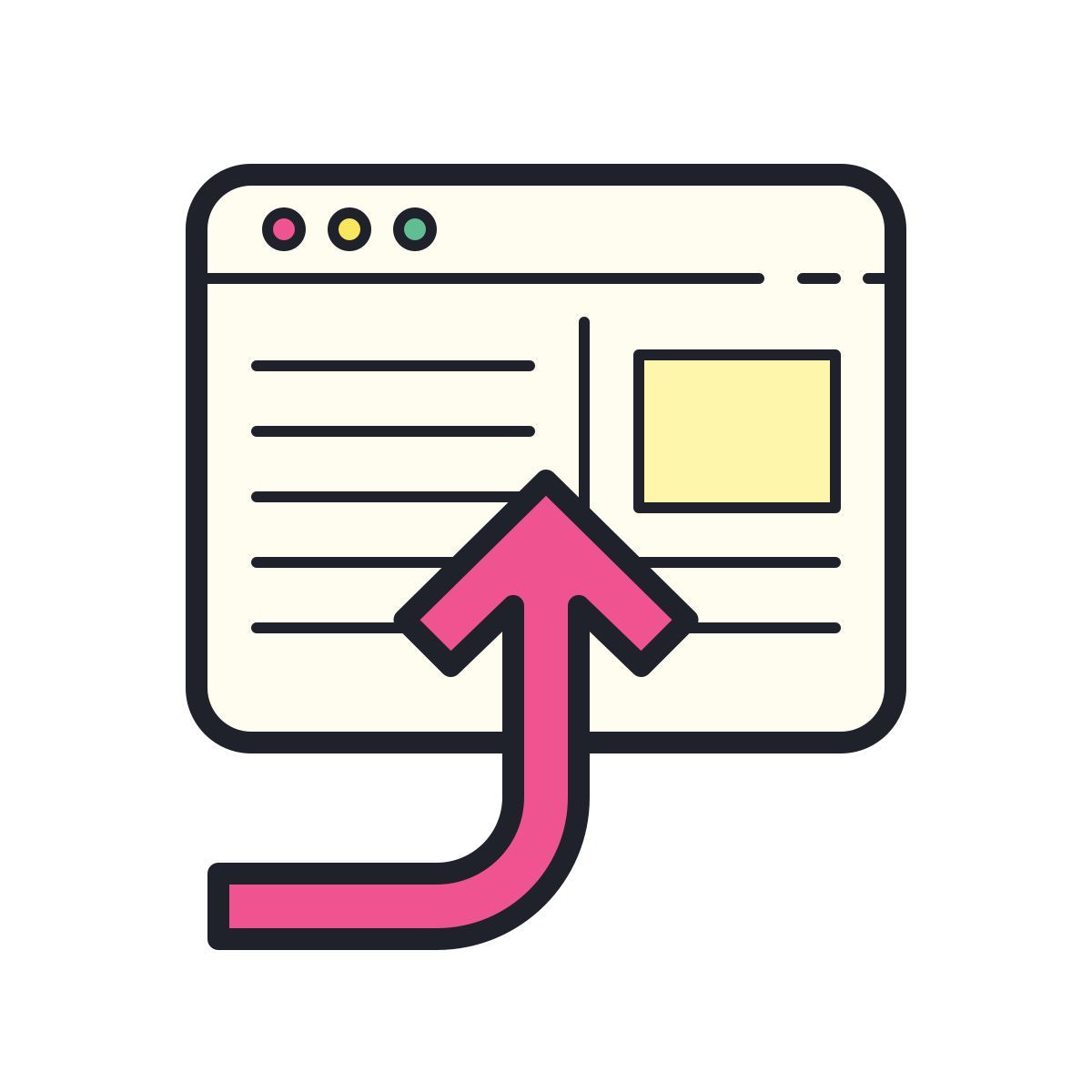 color hand drawn style open in browser icon