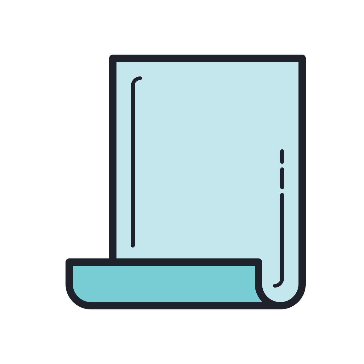 color hand drawn style papel icon