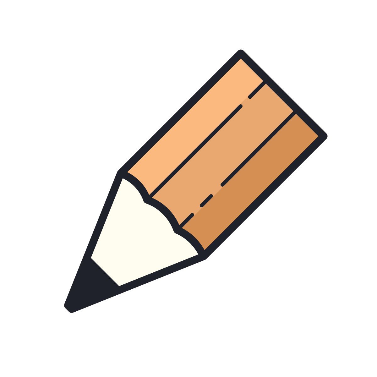 color hand drawn style bleistiftspitze icon