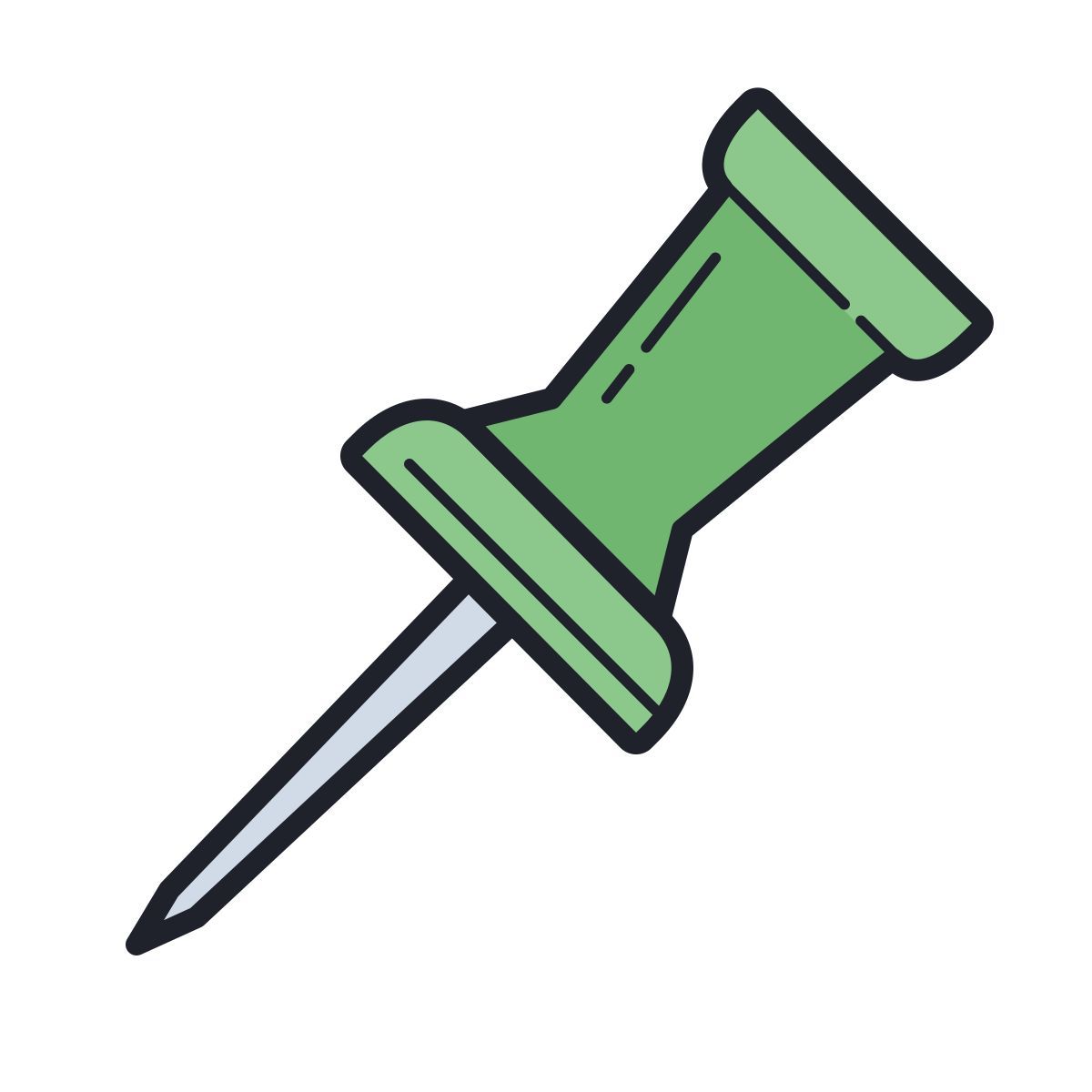 color hand drawn style stecknadel 3 icon