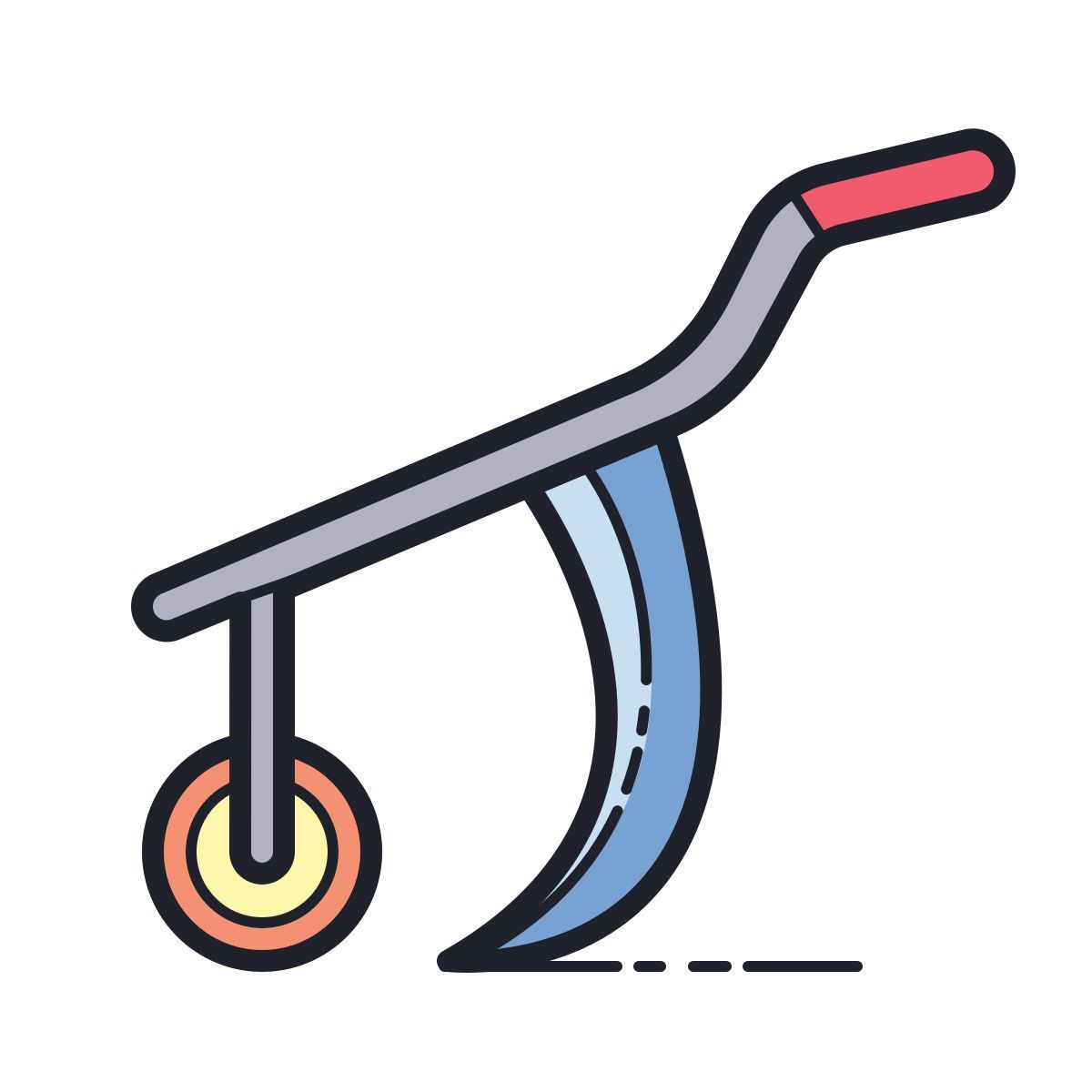 color hand drawn style pflug icon