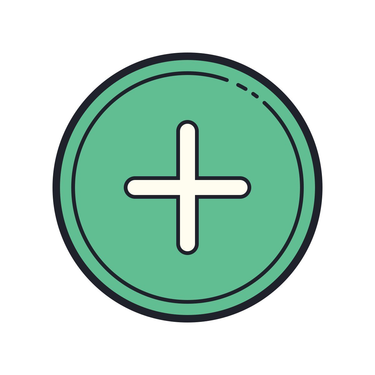 color hand drawn style plus 2 icon